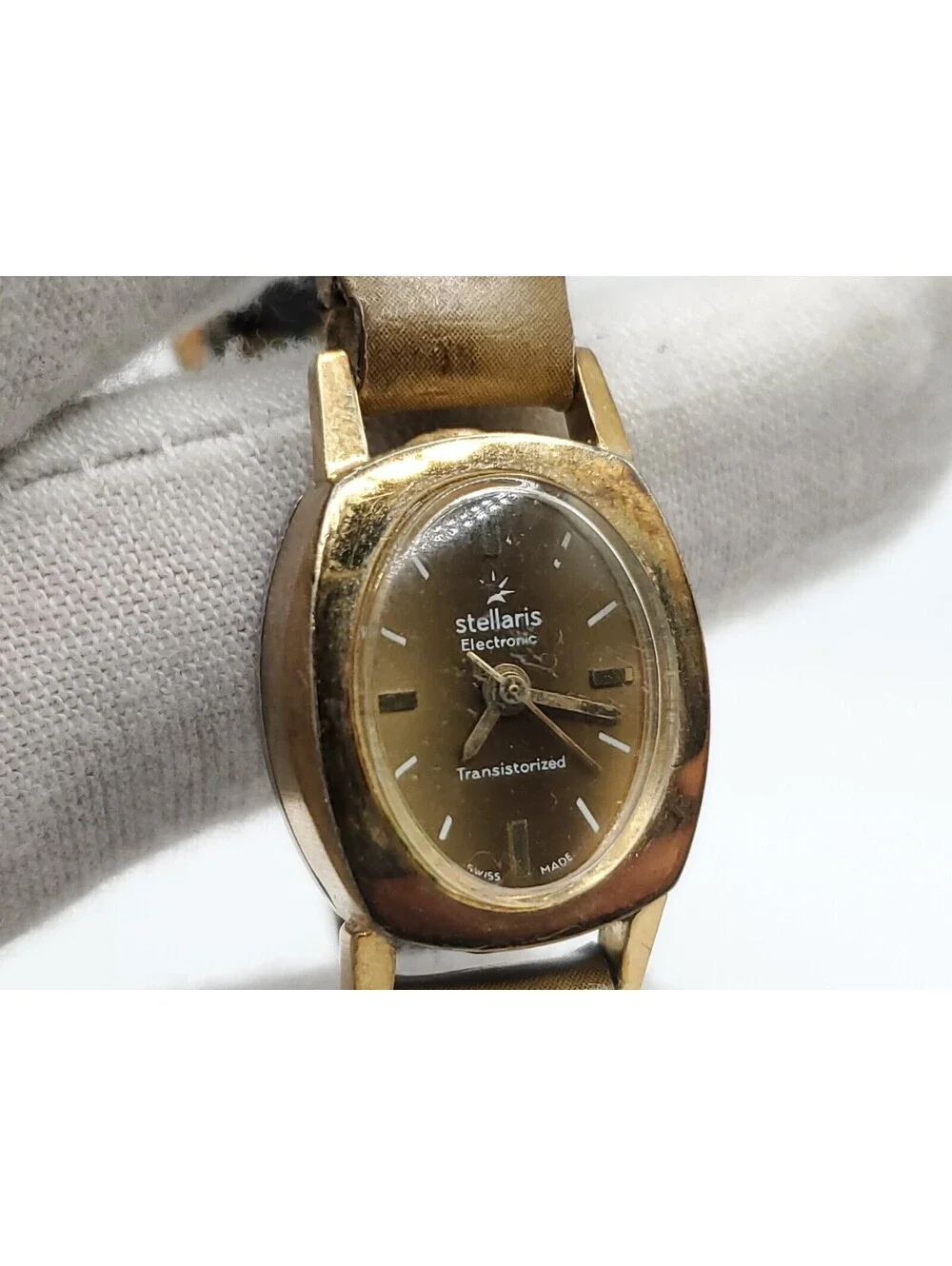 Vintage Stellaris Electronic Transistorized Womens Watch For Parts Or Repair